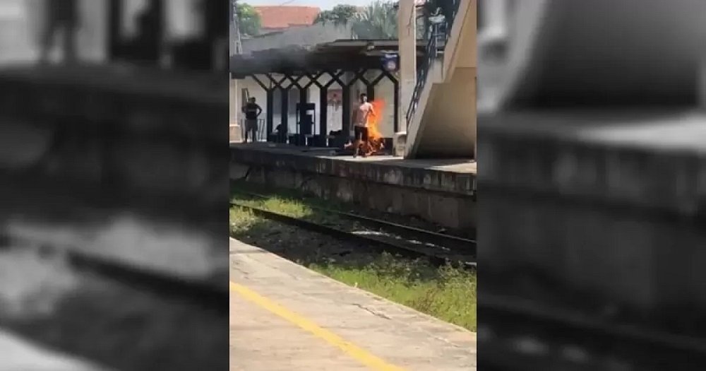 Mulher é incendiada em estação de trem no Rio de Janeiro